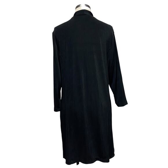 Chicos Travelers Womens Size 2 Black Slinky Button Front Cardigan Sweater - Picture 6 of 6